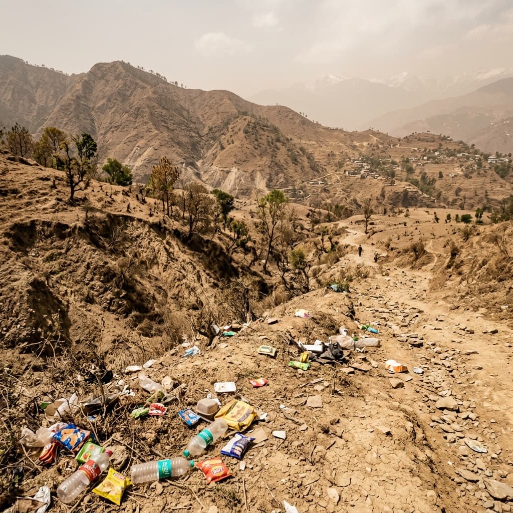 Before restoration: dry and degraded landscape